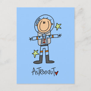 stick figur Astronaut T-shirts och presenter Vykort