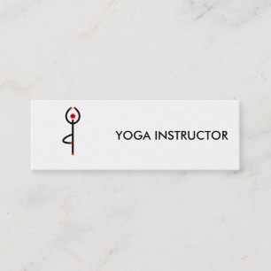 Stick figur av trädyogapose.en mini visitkort