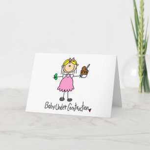 Stick figur Baby under uppbyggnad Kort