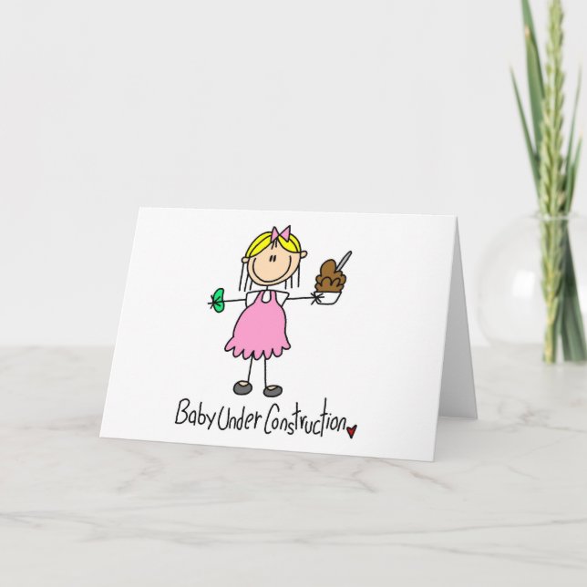 Stick figur Baby under uppbyggnad Kort (Framsida)