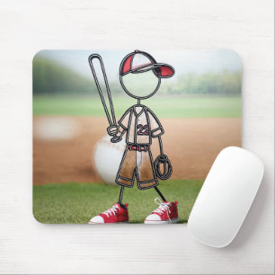 Stick figur Baseball Player Musmatta