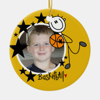 Stick figur Basketball Photo Ornament