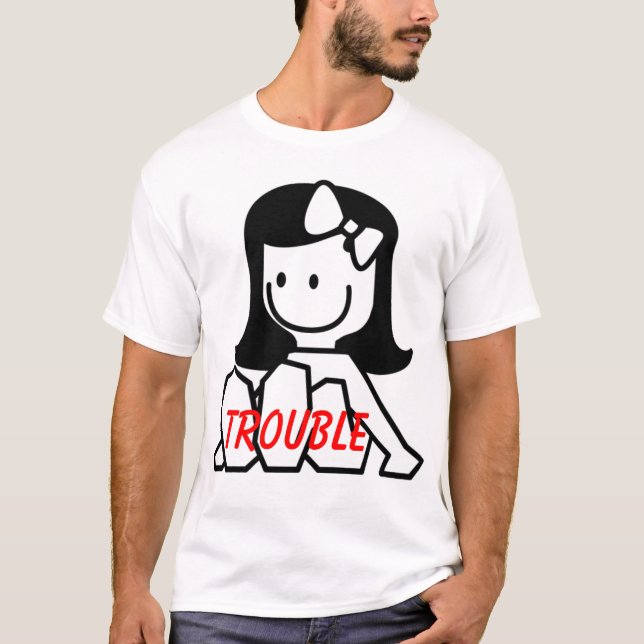 STICK FIGUR BESVÄRAR T-SKJORTAN T-SHIRT (Framsida)