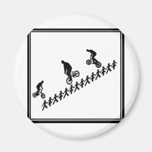 Stick figur BMX Magnet