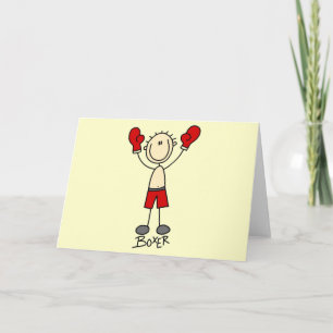 Stick figur Boxing T-shirts och presenter Kort