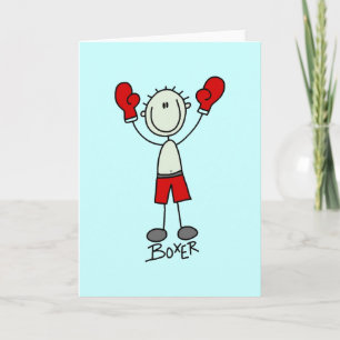 Stick figur Boxing T-shirts och presenter Kort