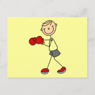 stick figur Boxing Tshirts och Gifts Vykort