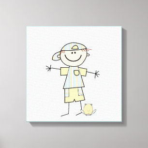 Stick figur Boy Canvastryck