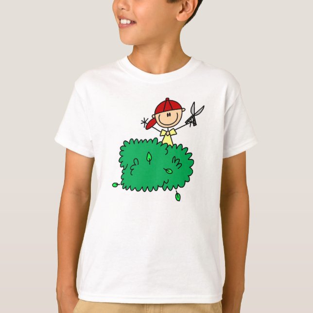 Stick figur Boy Trimming Shruber Tröja (Framsida)