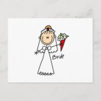 Stick figur Bride T-tröjor och presenter