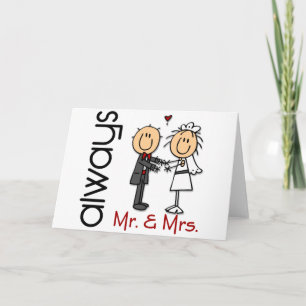 Stick figur Bröllop par Mr. & Mrs. Alltid Kort