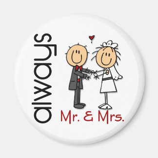 Stick figur Bröllop par Mr. & Mrs. Alltid Magnet
