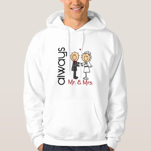 Stick figur Bröllop par Mr. & Mrs. Alltid Sweatshirt (Framsida)