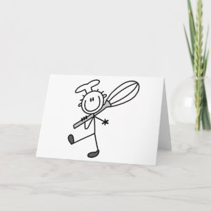 Stick figur Chef med Whisk Tshirts Kort