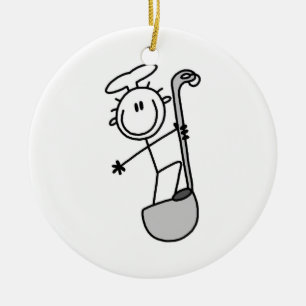 Stick figur Chef with Ladle Julgransprydnad Keramik