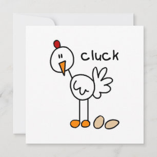 Stick figur Chicken T-shirts och gåvor