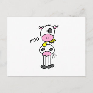 stick figur Cow T-shirts och GIfts Vykort