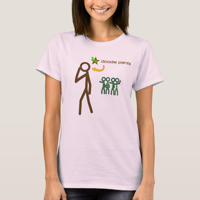 Stick figur Doodiepants Tee (Framsida)