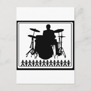 STICK FIGUR DRUMMER VYKORT