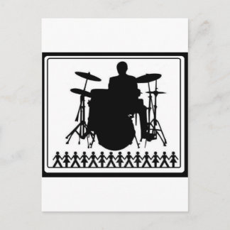 STICK FIGUR DRUMMER VYKORT