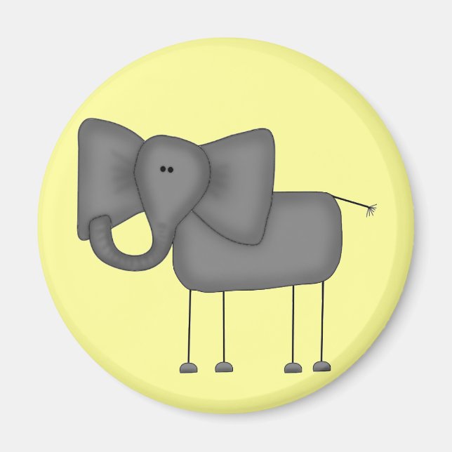 Stick figur Elephant Tshirts och Gifts Magnet (Framsidan)