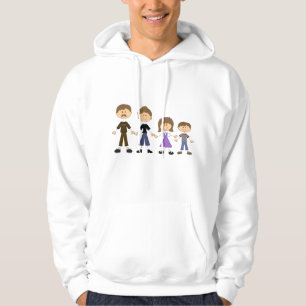 Stick figur-familjen hoodie