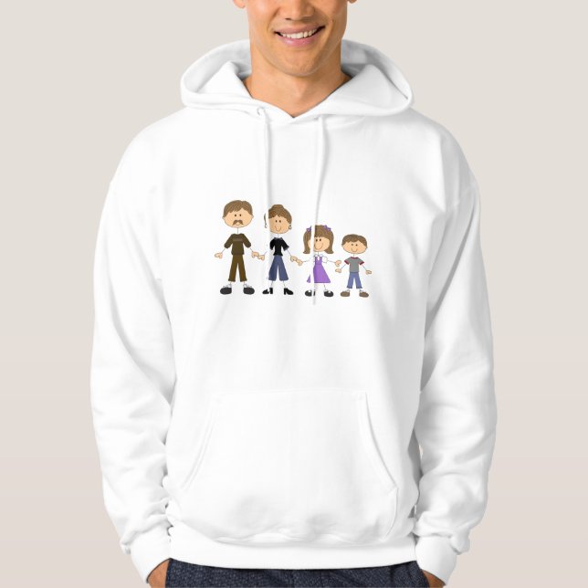 Stick figur-familjen hoodie (Framsida)
