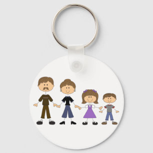 Stick figur-familjen nyckelring