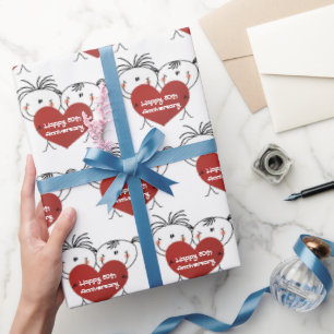 Stick figur - femtioårsdagen presentpapper