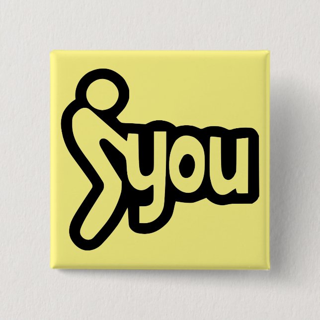 Stick figur Fing Skruvbesättning #USAPatriotGraphi Knapp (Framsida)