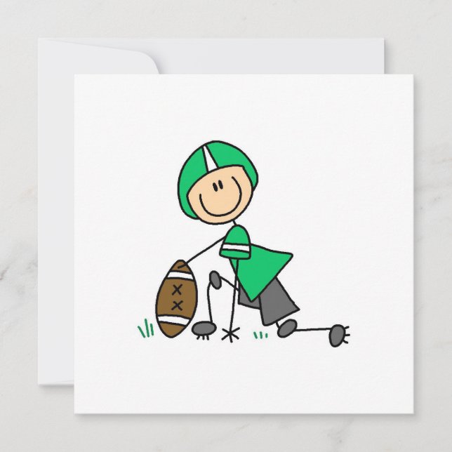 Stick figur Football Grönt (Framsida)