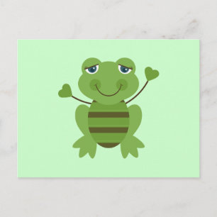 stick figur Frog Vykort