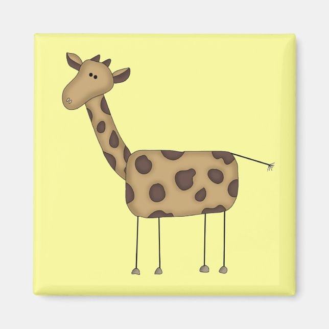 Stick figur Giraffe Tshirts och Gifts Magnet (Framsidan)