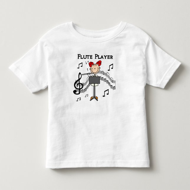 Stick figur Girl Flute Player Tshirts and Gifts (Framsida)