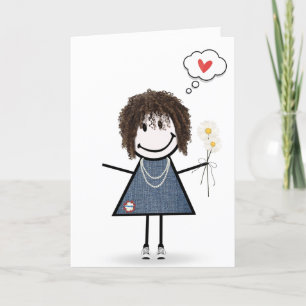 Stick figur Girl... Kort
