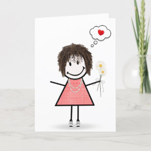 Stick figur Girl... Kort