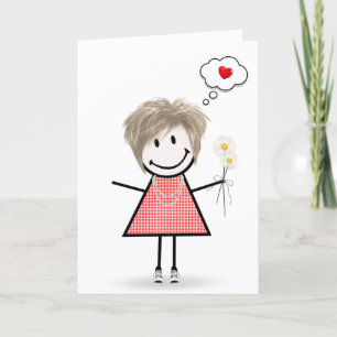 Stick figur Girl... Kort