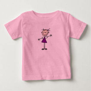 Stick figur Girl Shirt Tee