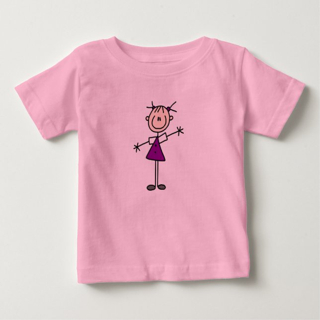 Stick figur Girl Shirt Tee (Framsida)