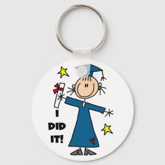 Stick figur Girl Student T-shirts och presenter Nyckelring