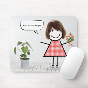 Stick figur Girl with inspiration Quote Musmatta