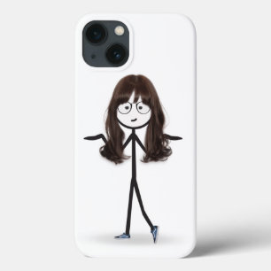 Stick figur Girl with Mörk Hair
