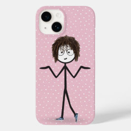 Stick figur Girl with Polka dots