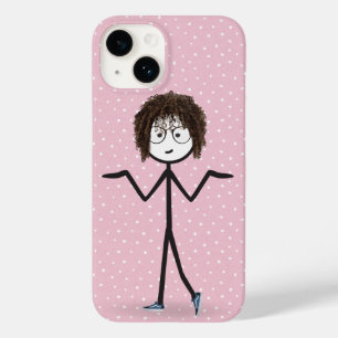 Stick figur Girl with Polka dots
