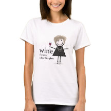 Stick figur Girl with Red Vin