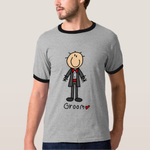 Stick figur Groom T-tröjor och presenter T Shirt