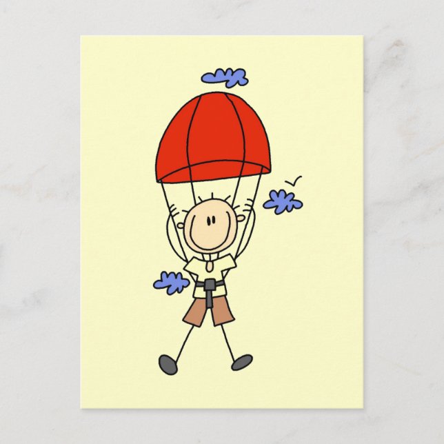 stick figur Himlar Diver Tshirts och presenter Vykort (Framsida)