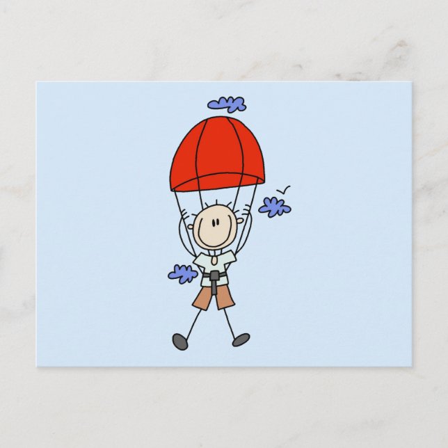 Stick figur Himlar Diver Tshirts och presenter Vykort (Framsida)