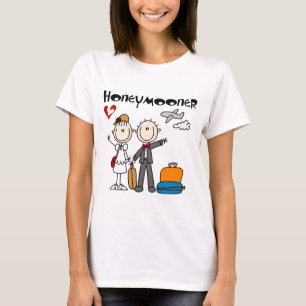 Stick figur Honeymoers T-shirts och presenter