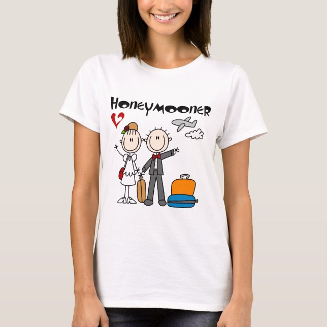 Stick figur Honeymoers T-shirts och presenter (Framsida)